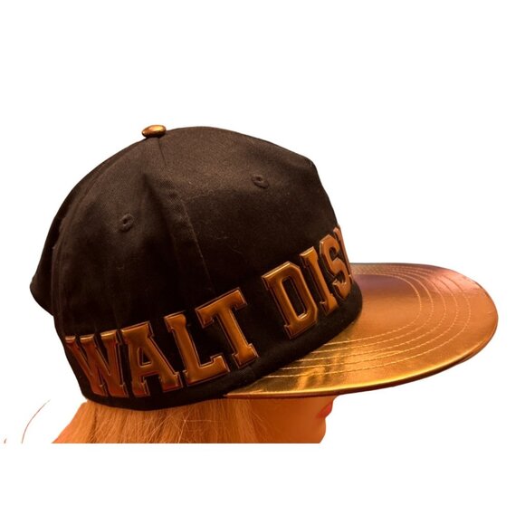 Walt Disney World Black & Gold Snapback Hat Adult 57-60cm - Picture 3 of 6
